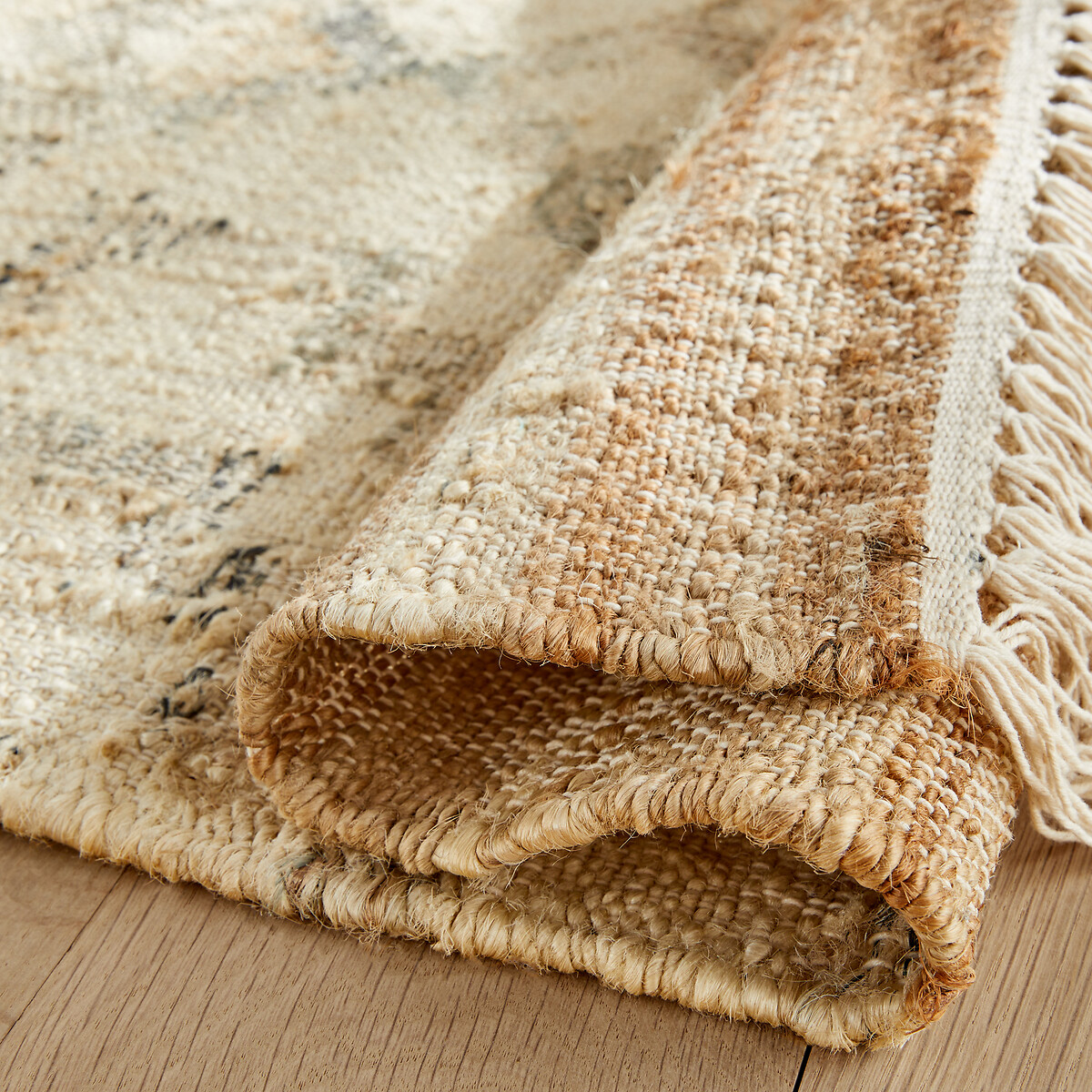 Tapis en jute, tissé main, Jelena naturel/gris, AM.PM