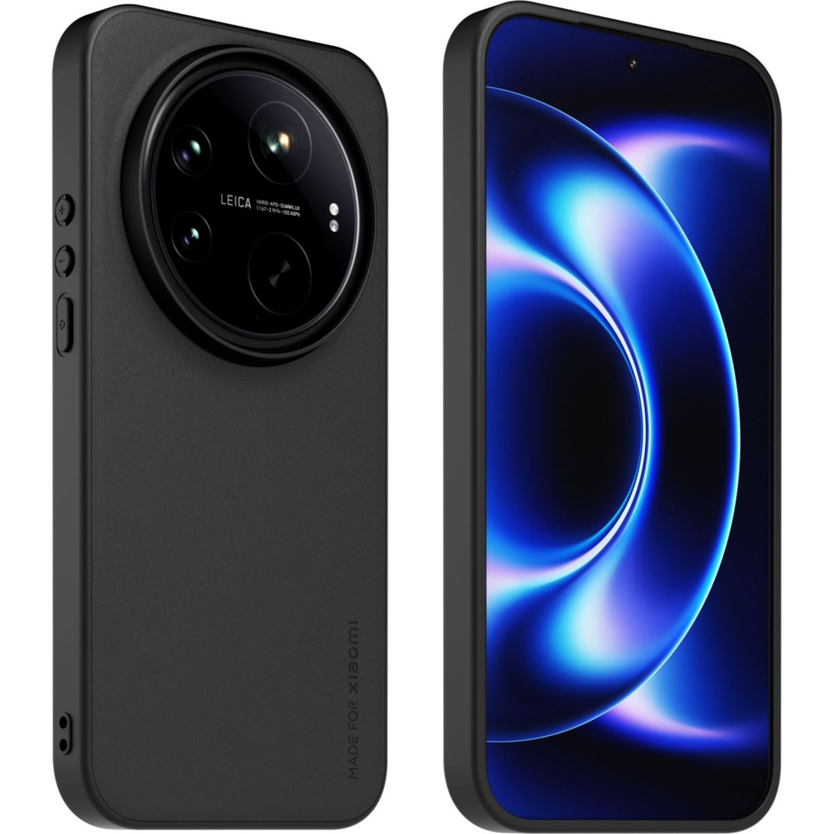Coque premium noir pour Xiaomi 17 Ultra couleur unique, MADE FOR XIAOMI