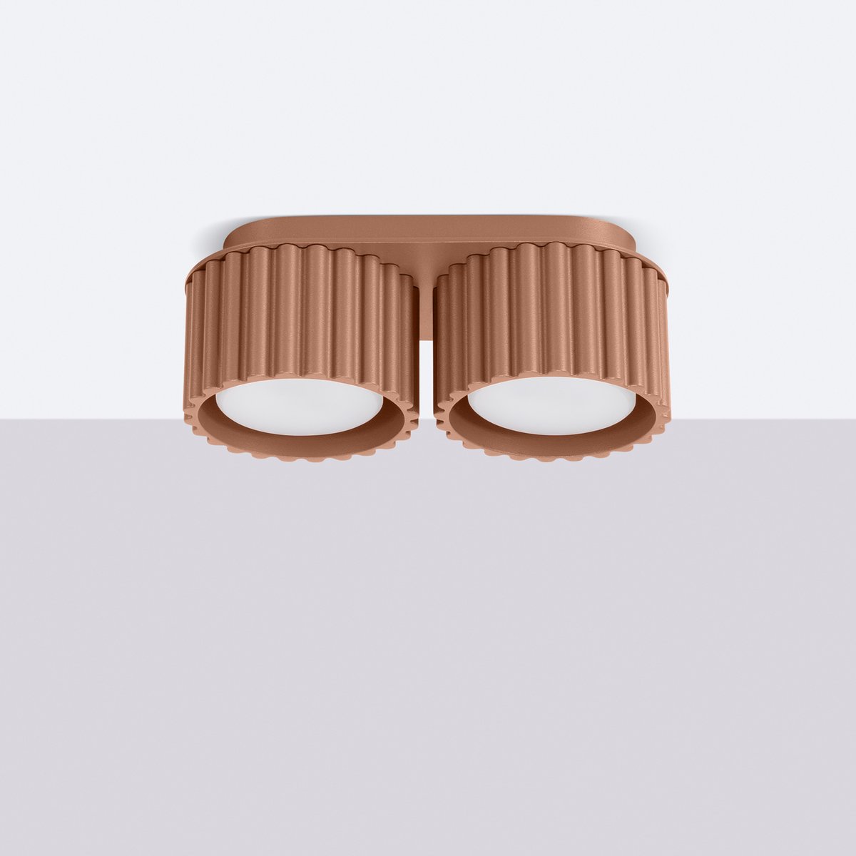 Plafonnier Aluminium Moka Gx53 2 Aura marron, EDEN