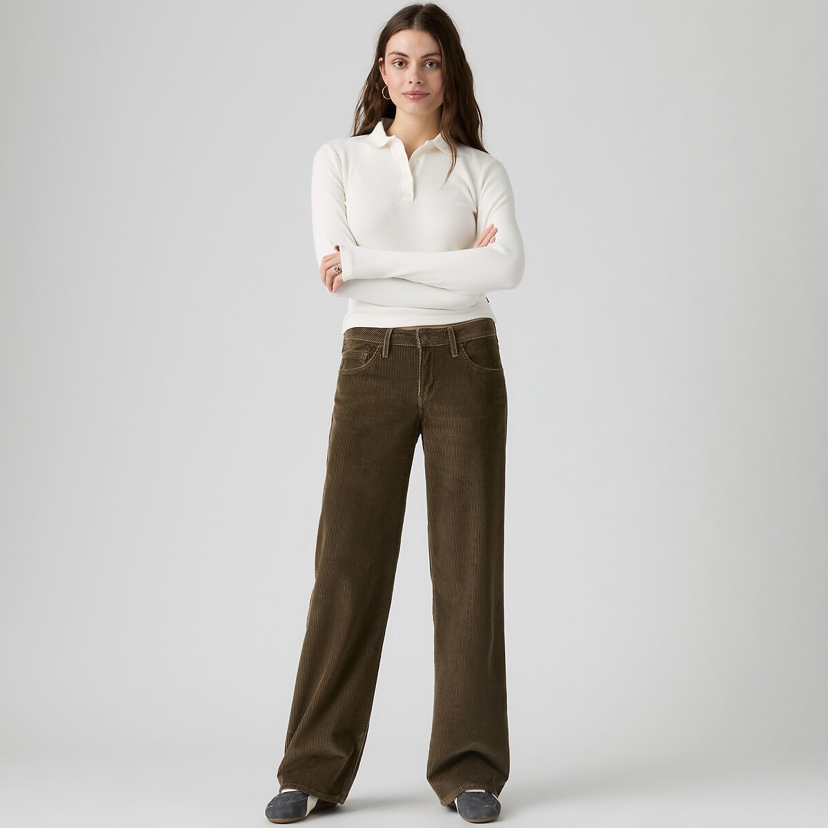 Pantaloni in velluto Low Loose marrone, LEVI'S
