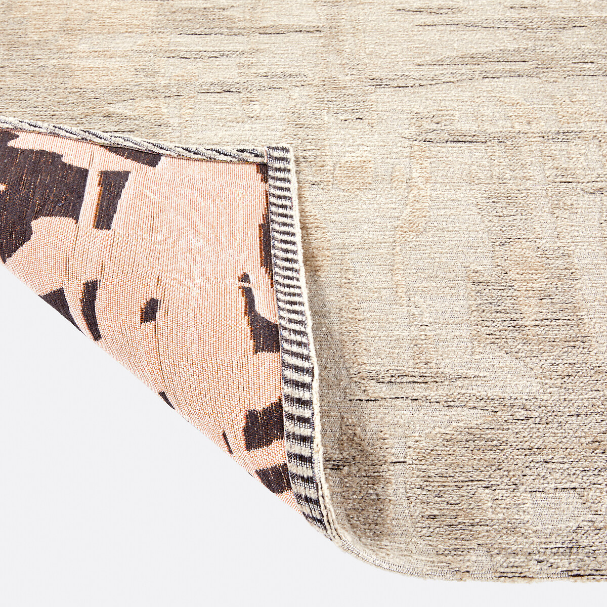 Plat geweven vloerkleed met abstracte motieven, Aruni beige , LA REDOUTE INTERIEURS