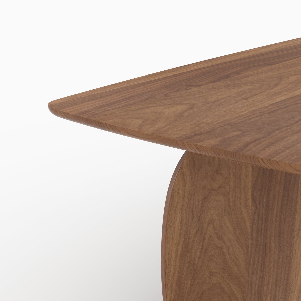 Table rectangulaire 6 places en bois contreplaqué et placage en noyer - ASMA marron foncé, MAISON PAVANE