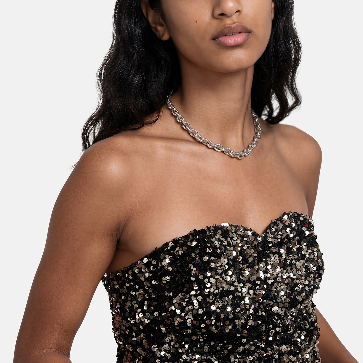 Bustier à sequins noir/mordoré, LA REDOUTE COLLECTIONS