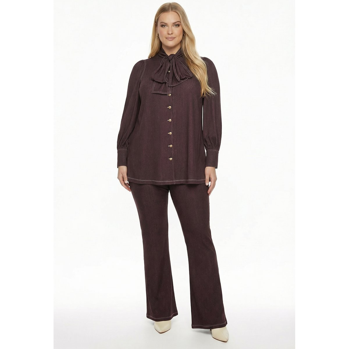 Pantalon Flare Fit marron, YOEK
