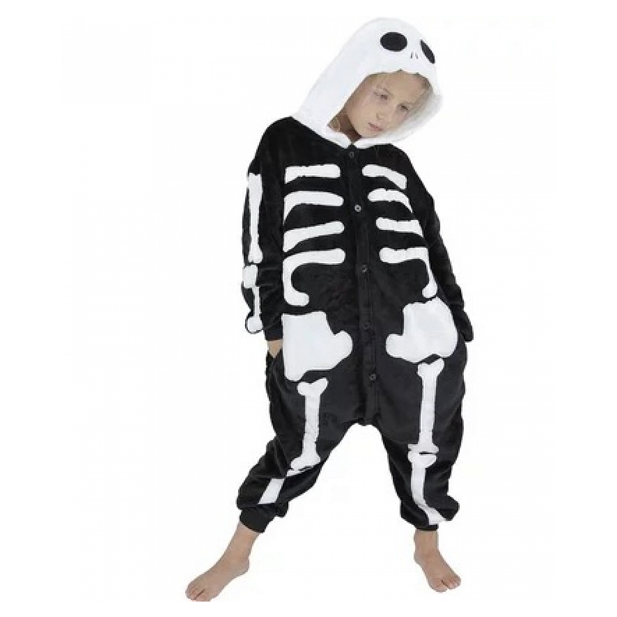 kigurumi squelette 4/6 ans couleur unique, PARTY PRO