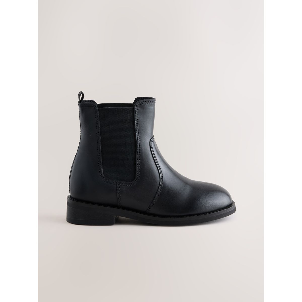 Bottes chelsea en cuir noir, NEXT