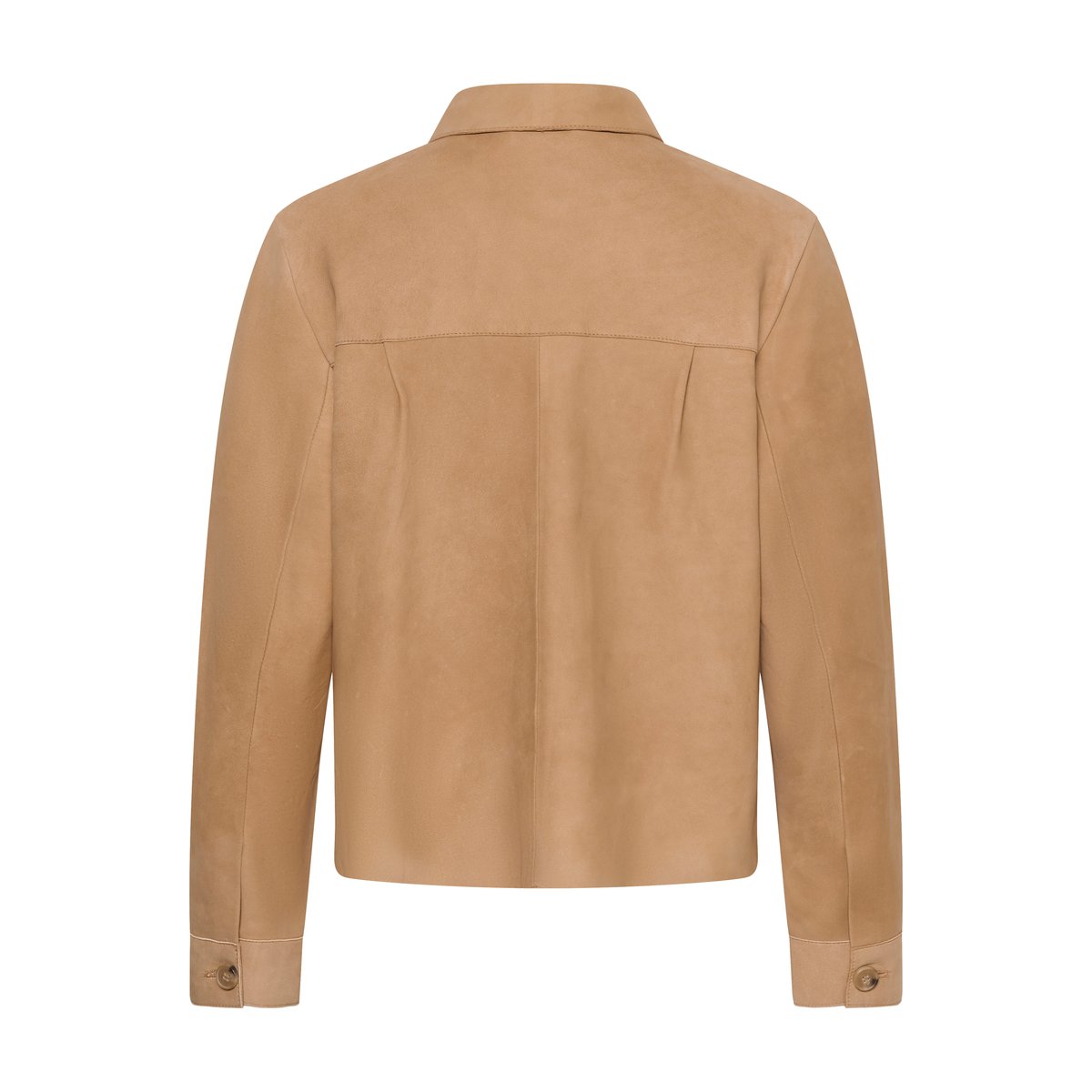 Chemise en cuir marron tiger's eye, SOAKED IN LUXURY