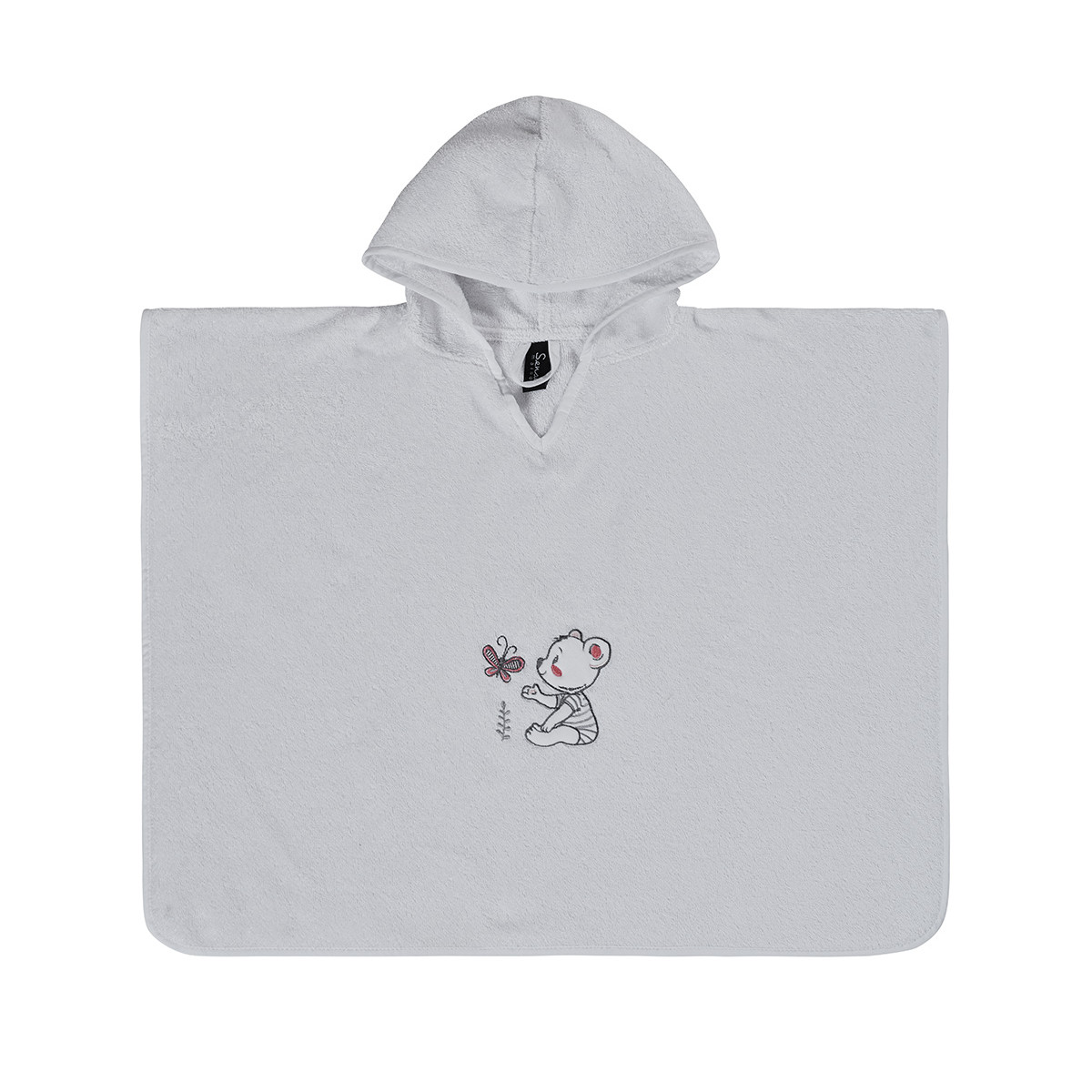Poncho enfant 4/8 ans BABY BEAR blanc, SENSEI MAISON