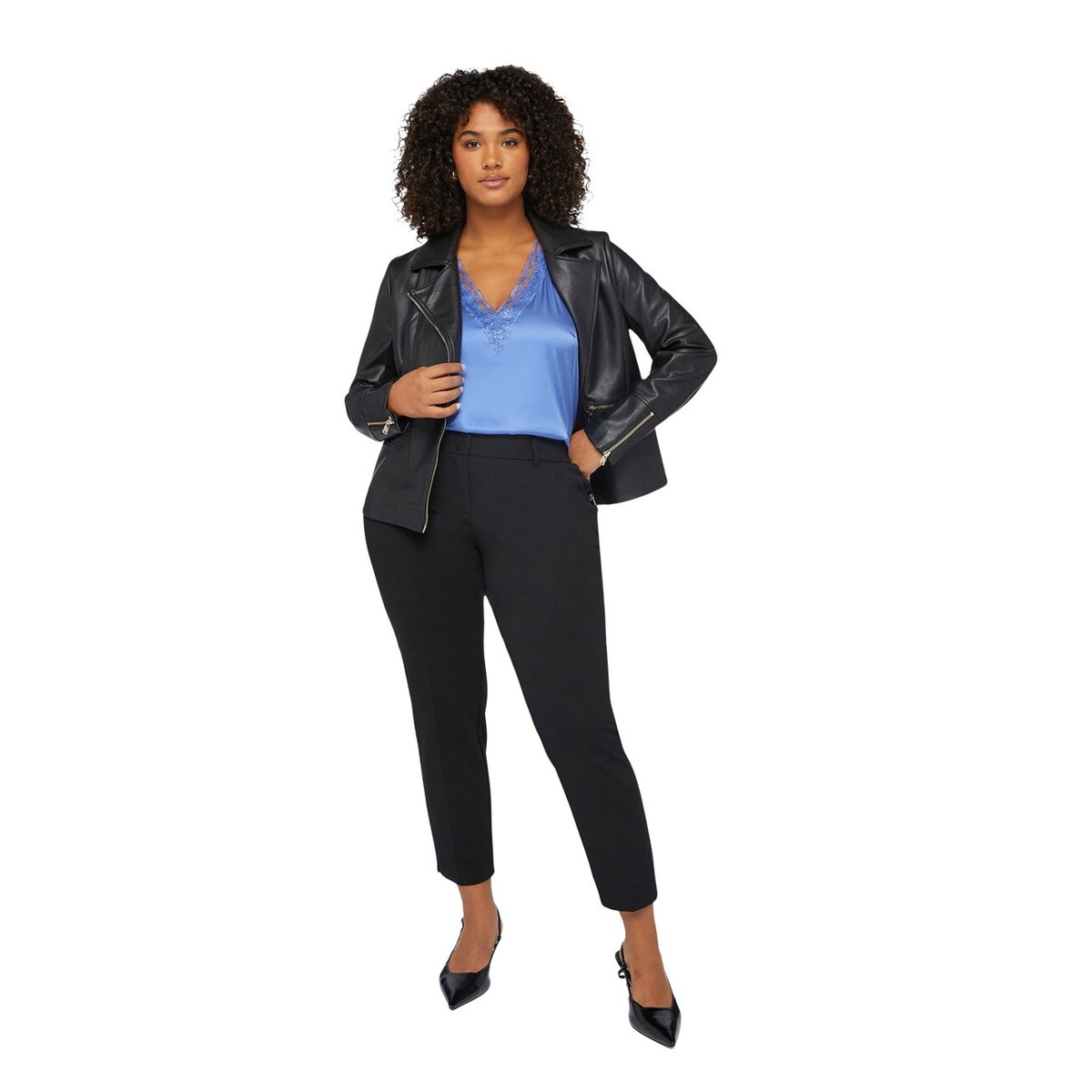 Top sans manches en satin light - blue, FIORELLA RUBINO