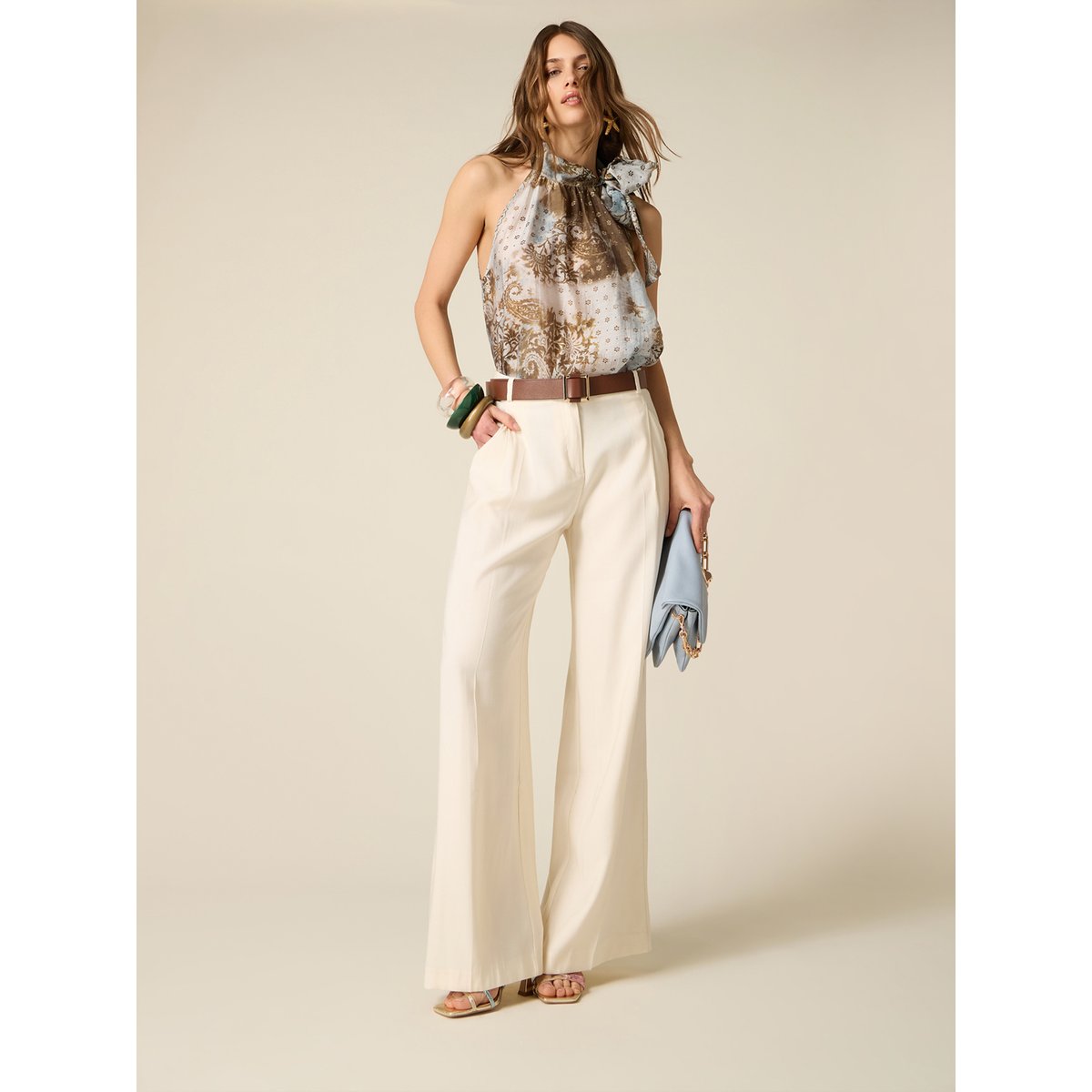 Pantalon palazzo blanc, OLTRE