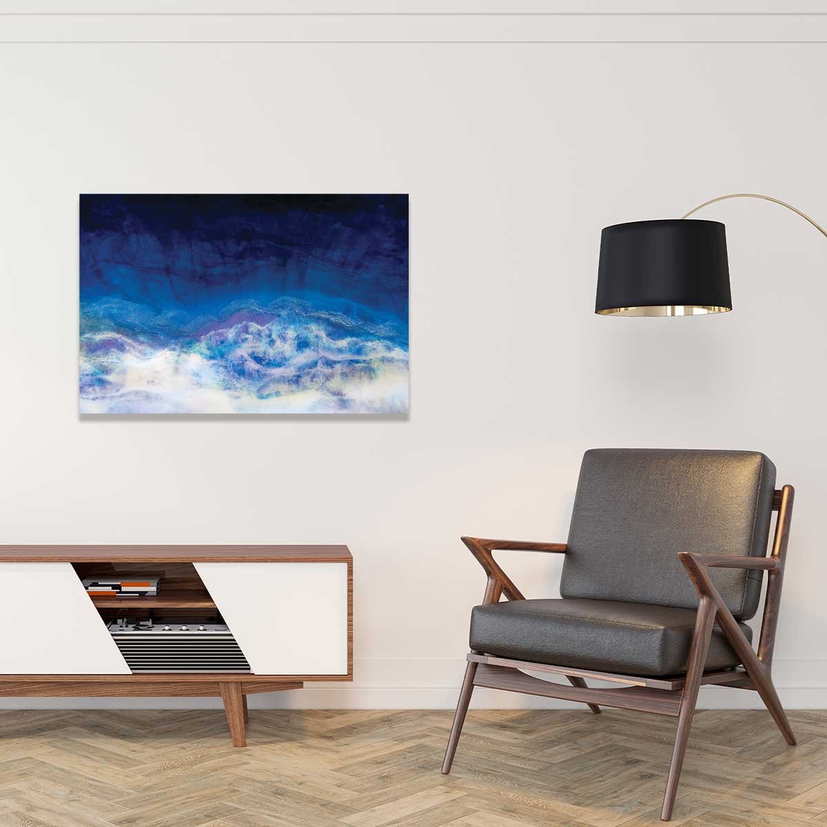 Tableau bleu glacier tableau alu dibond, HEXOA
