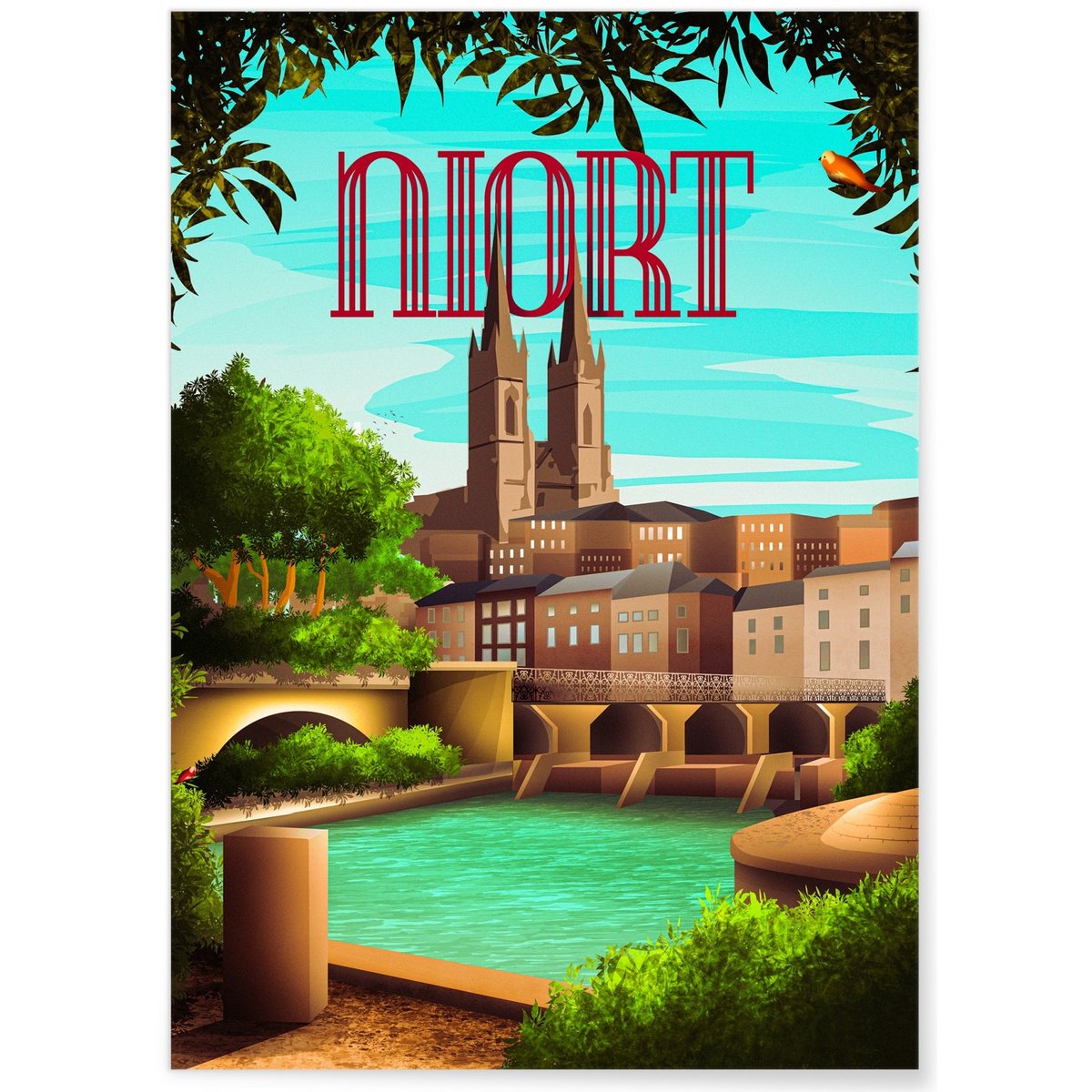 Affiche ville Niort blanc, L'AFFICHERIE