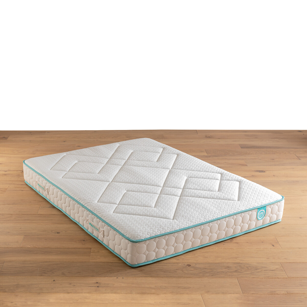 Matras in latex, stevig luxe comfort Le Tout Delicat wit/blauw, MERINOS