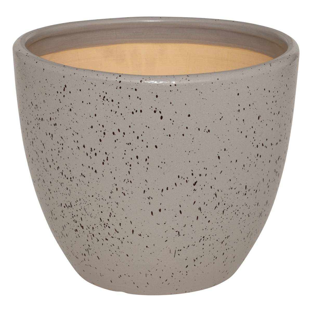 Lot de 3 pots "Vena" céramique D29cm gris, ATMOSPHERA