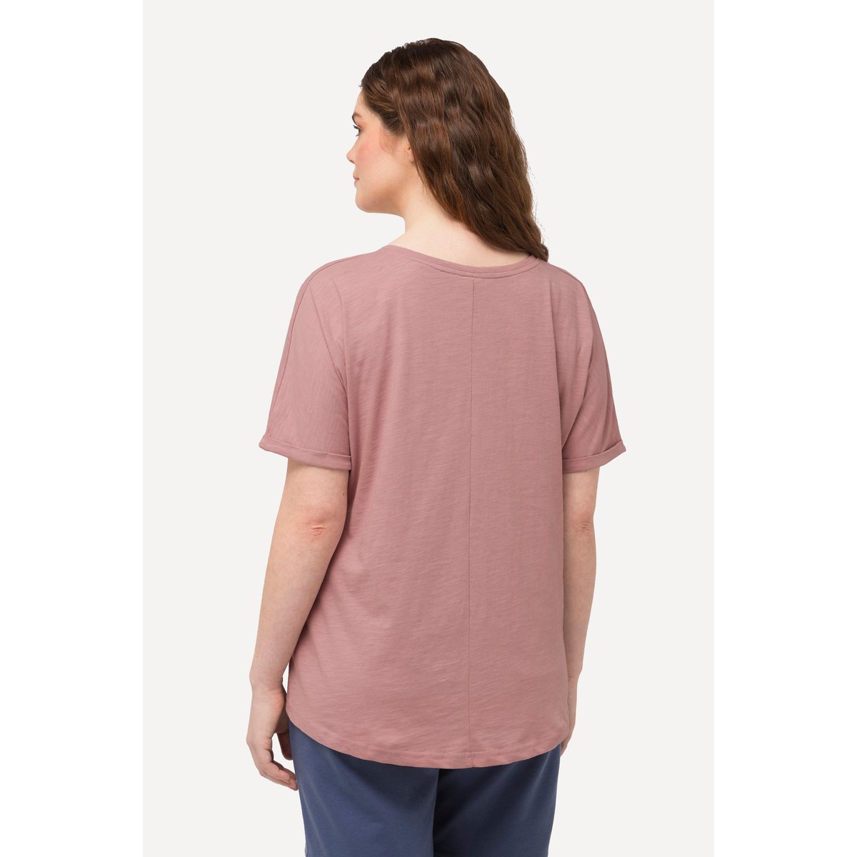 T-shirt à imprimé floqué rose, ULLA POPKEN