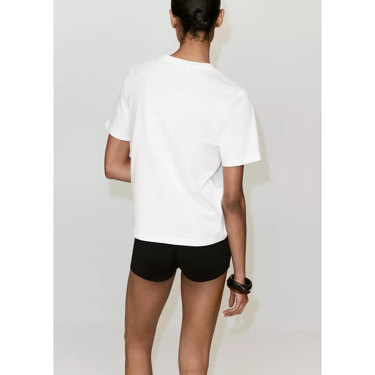 T-shirt en coton imprimé orange, MANGO