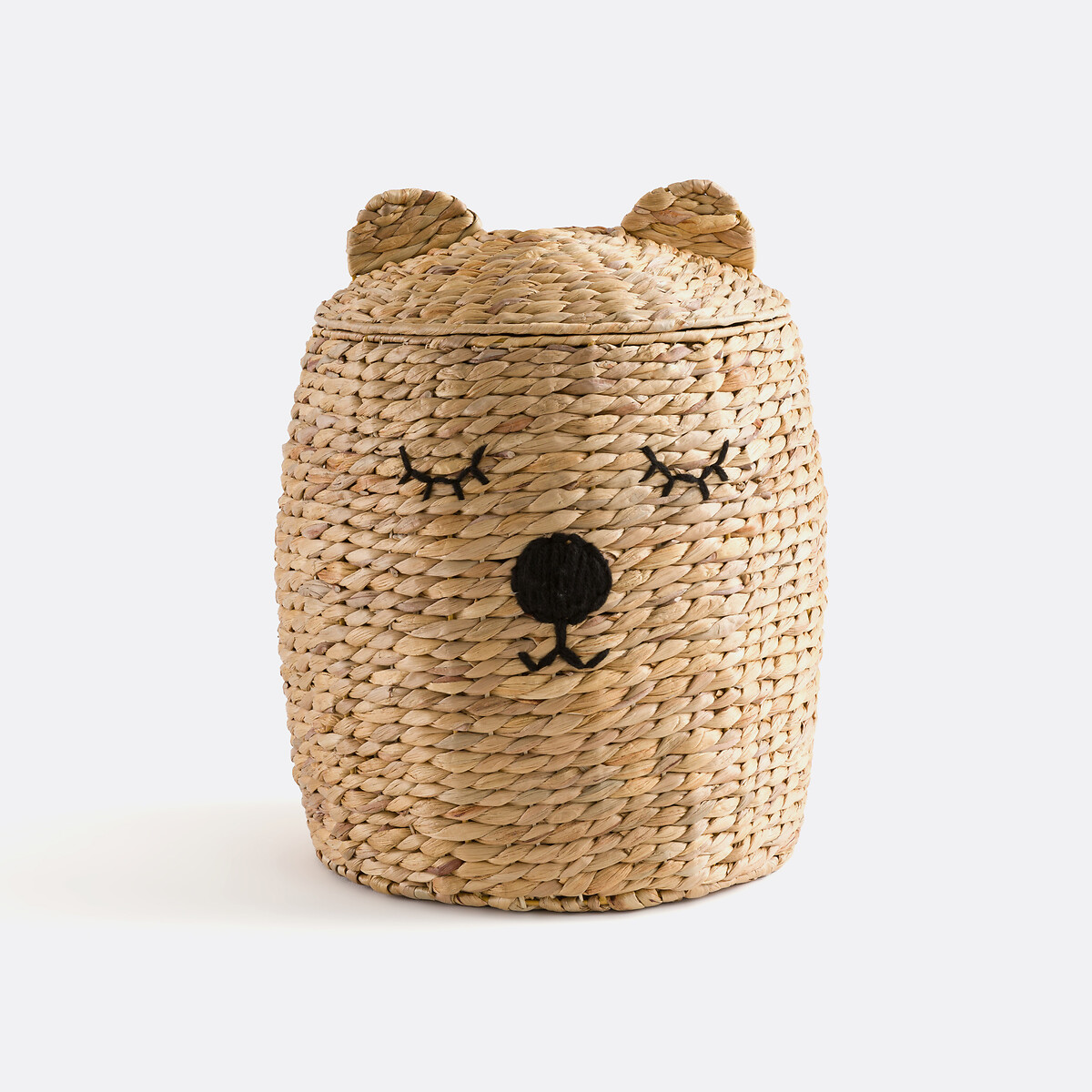 Panier enfant en jacinthe d'eau, Ourson naturel/noir, LA REDOUTE INTERIEURS