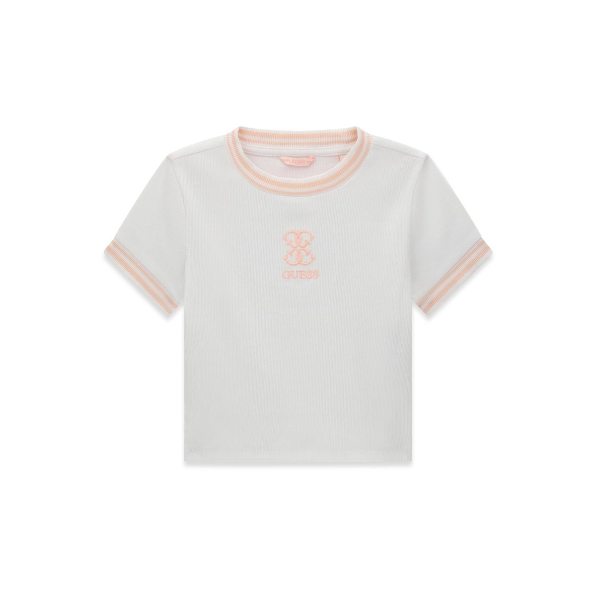 T-Shirt Court Côtelé blanc, GUESS KIDS