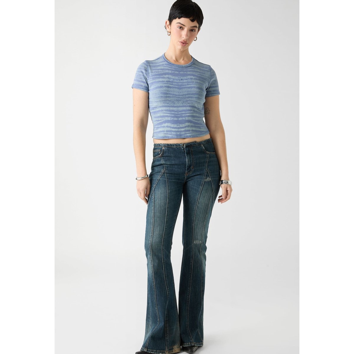 T-Shirt Imprimé rose multi, GUESS JEANS