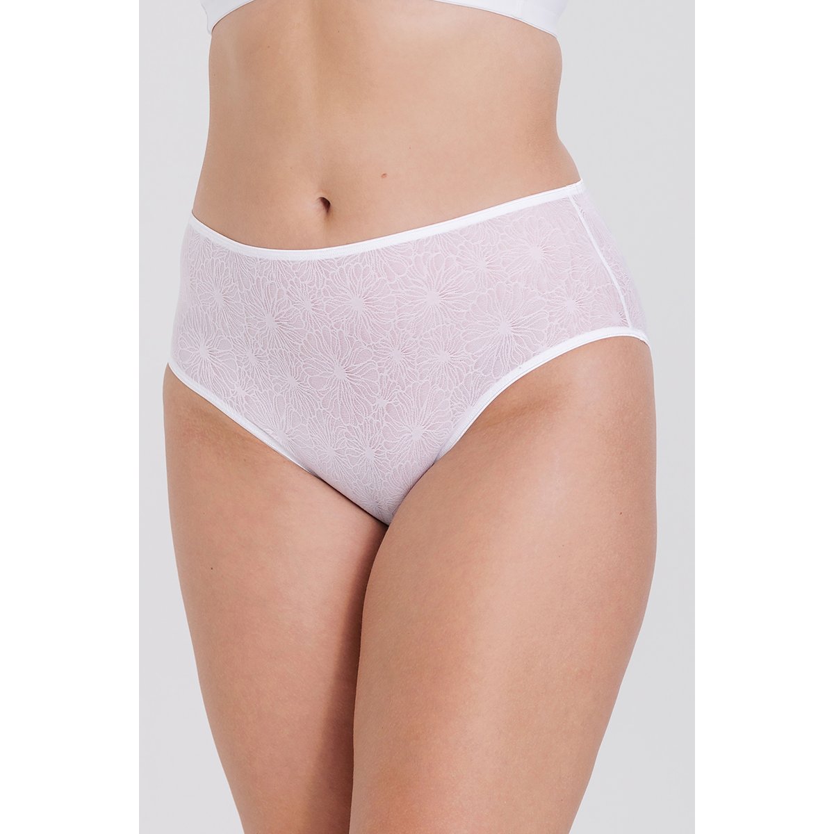 Culotte Midi INVISIBLE LACE blanc, MISS MARY OF SWEDEN