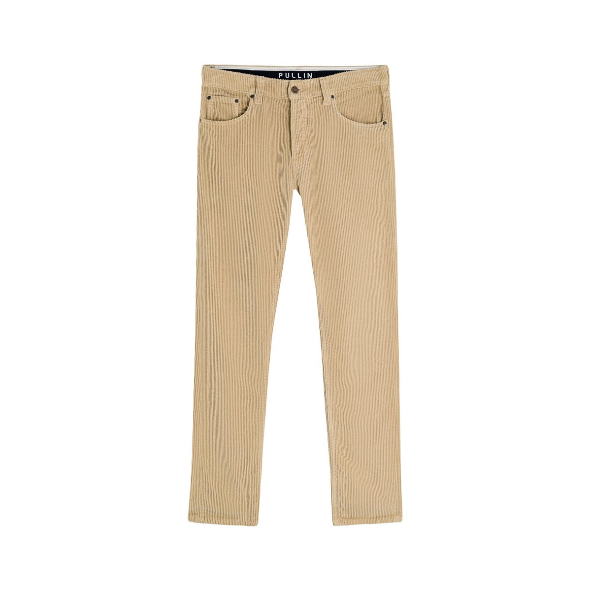 PANTALON REGULAR VELOURS GRAVEL beige, PULLIN
