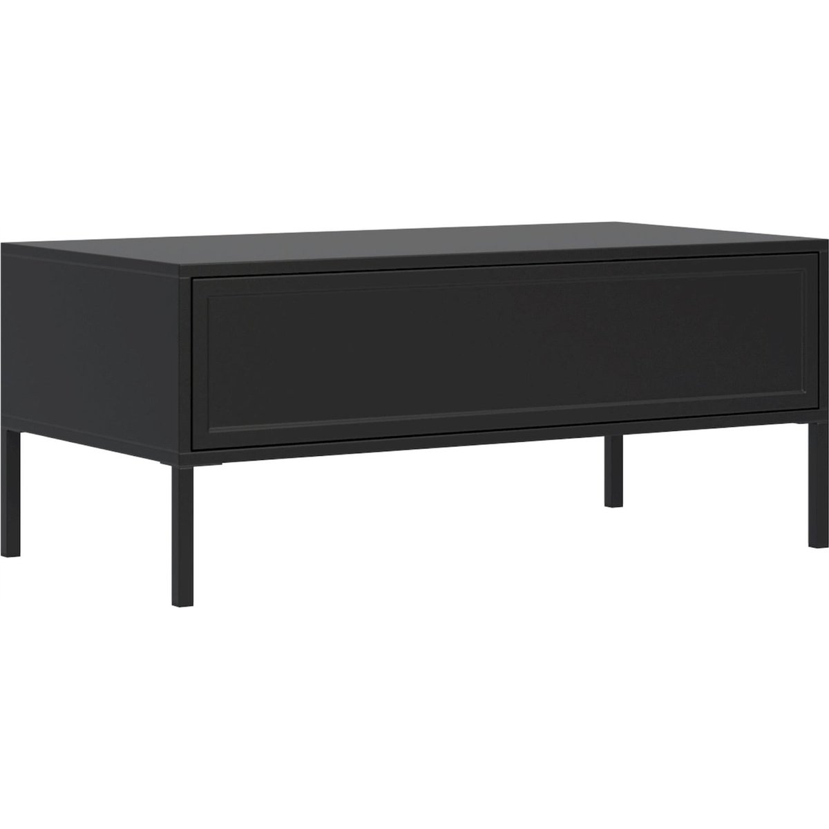 Table basse VELVETO avec tiroir et pieds fins cachemire, RECOLLECTION