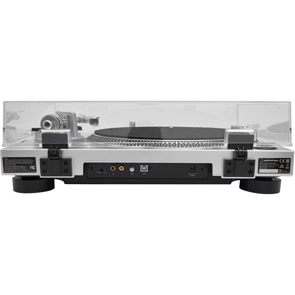 Platine vinyle AT-LP120XUSBSV argent, AUDIO-TECHNICA