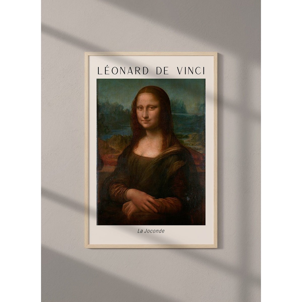 Affiche Léonard de Vinci La Joconde blanc, L'AFFICHERIE