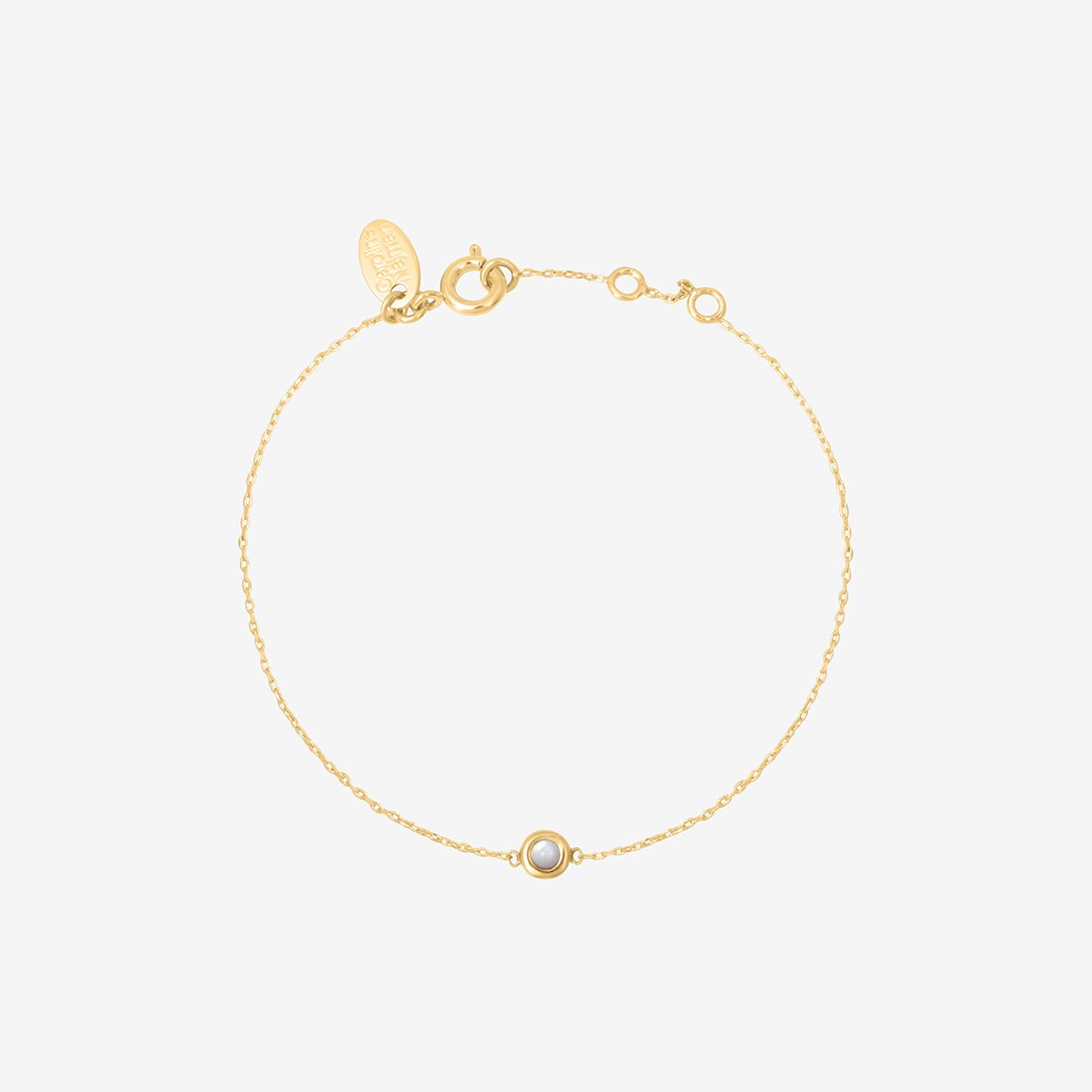 Bracelet doré nacre blanche - tiny blanc, CAROLINE NAJMAN