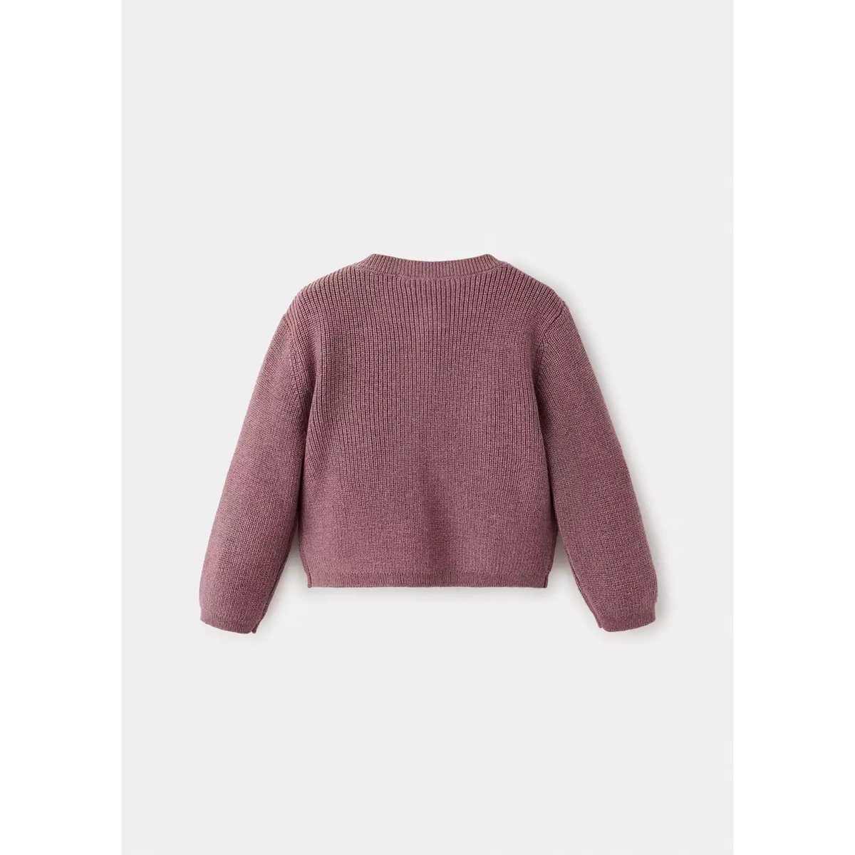 Cardigan maille manches longues bordeaux, MANGO BABY