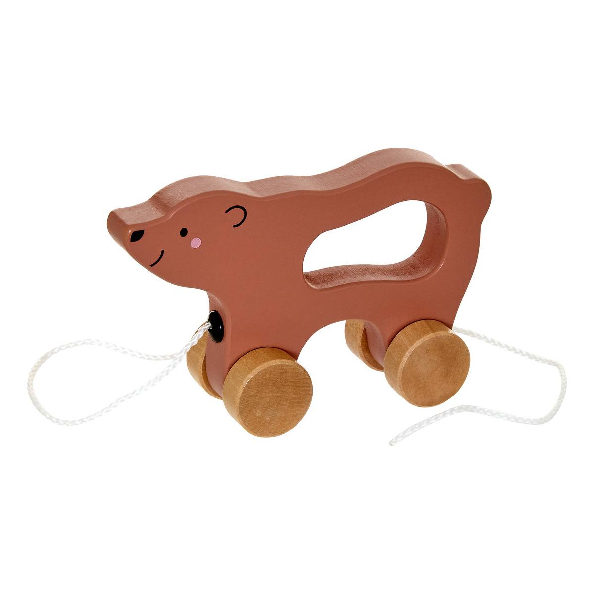 Jouet à tirer en bois Lino 5x13cm marron, ATMOSPHERA FOR KIDS