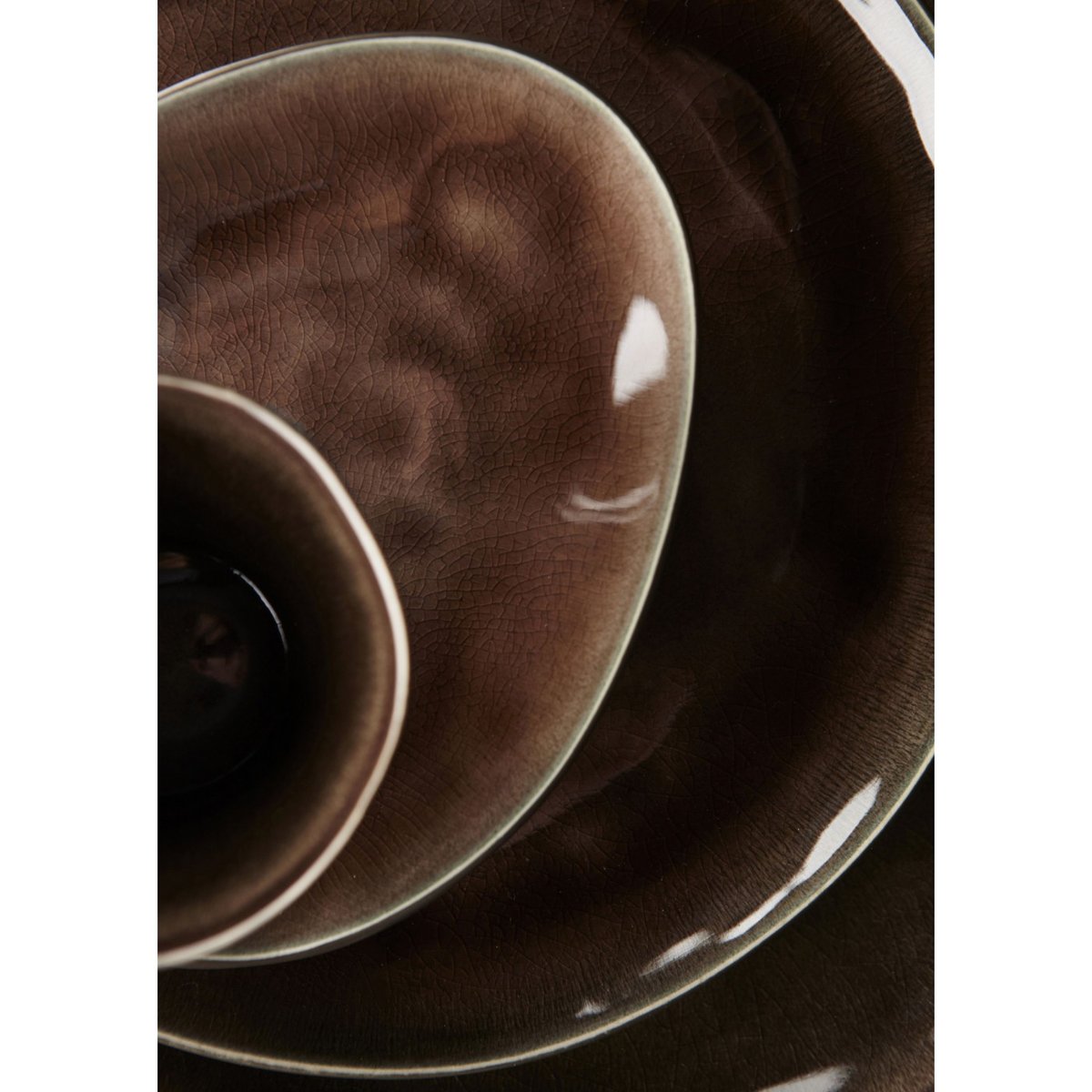 Bol Ovale Pure Céramique Medium L 20 x 17 x H 5 cm marron, SERAX