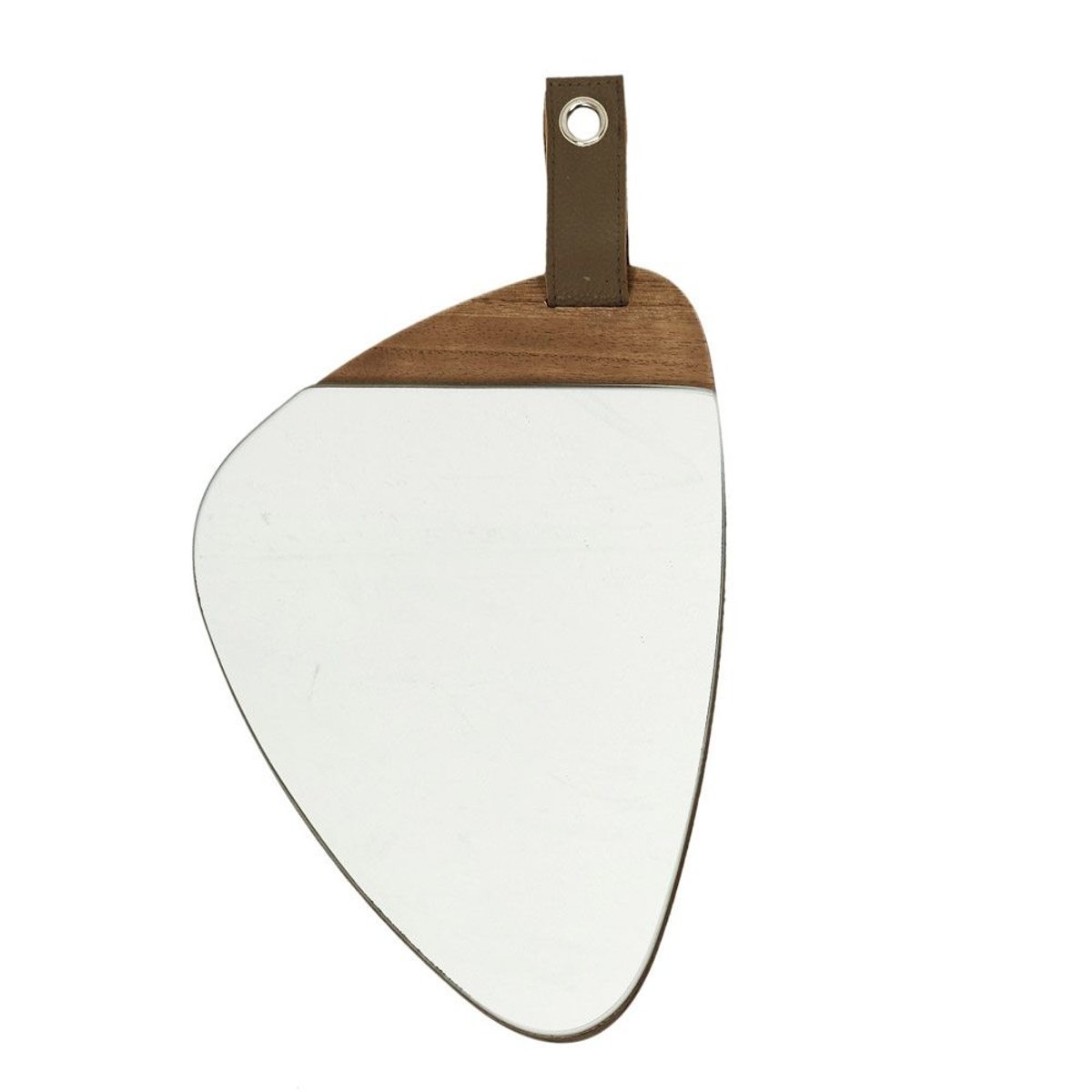 Miroir galet bois 20x30 marron, DECORATIE