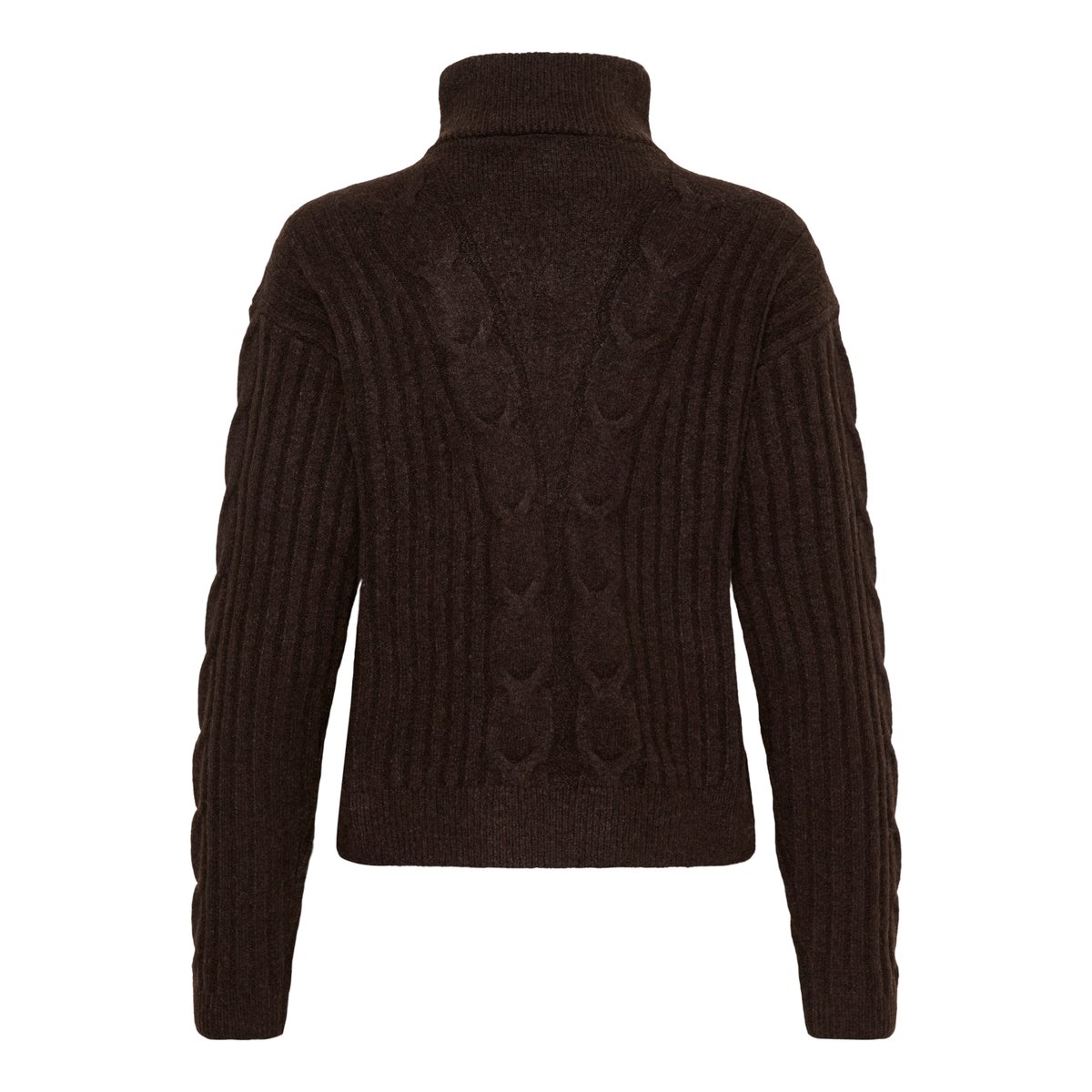 Pullover tricoté marron java, CREAM