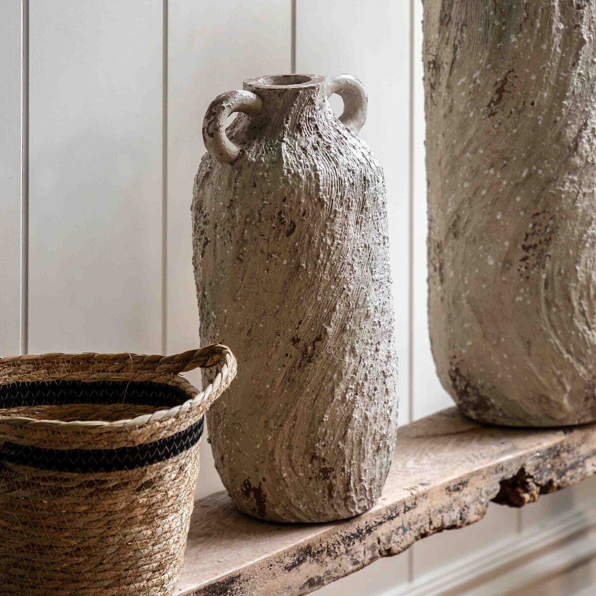 38cm Rustic Textured Vase natural, ÉDITÉ
