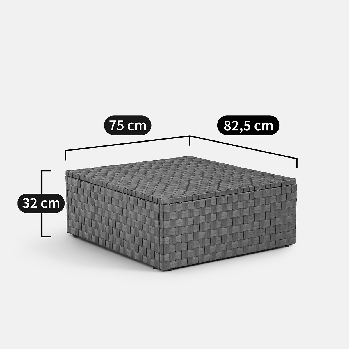 Alzéna Woven Resin Garden Coffee Table brown, LA REDOUTE INTERIEURS