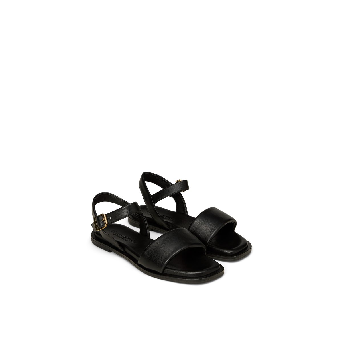 Sandale modèle Marit en cuir de chèvre souple schwarz, MARC O'POLO