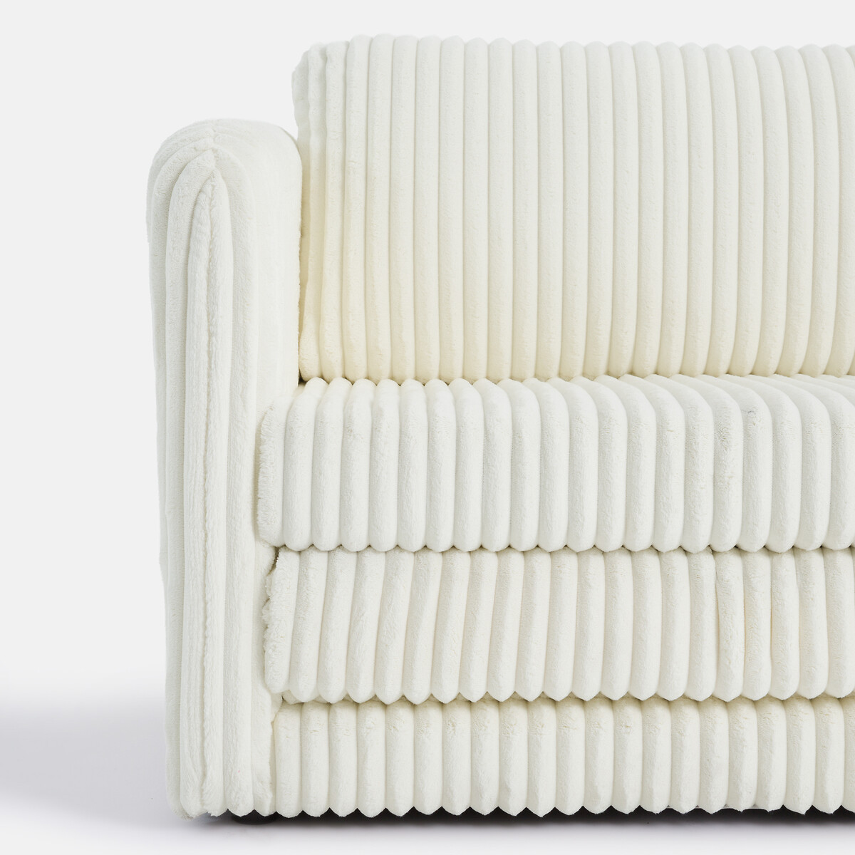 Banquette-lit velours grosses côtes XL, Hazel ecru, LA REDOUTE INTERIEURS
