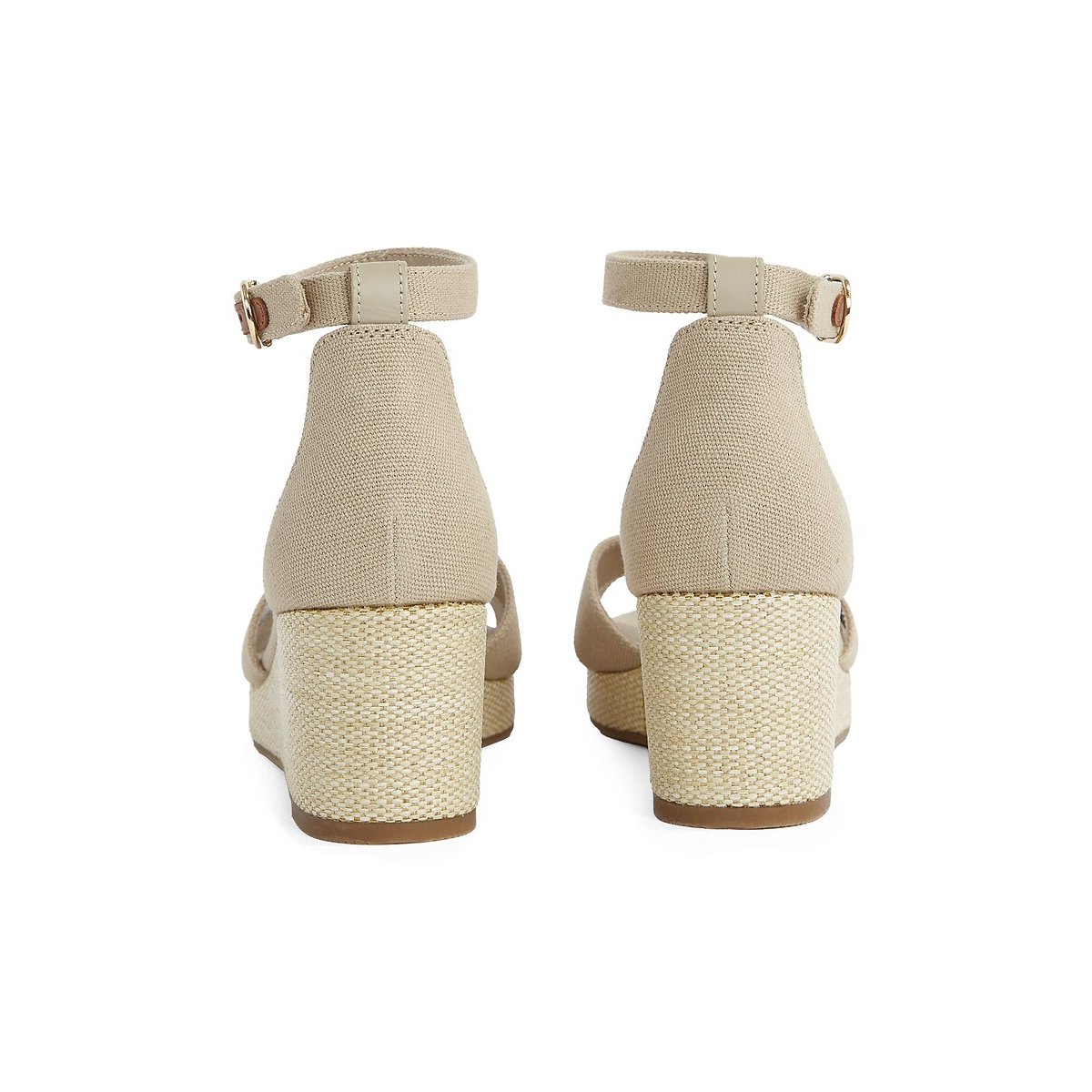 Sandales croisées compensées Flag beige, TOMMY HILFIGER