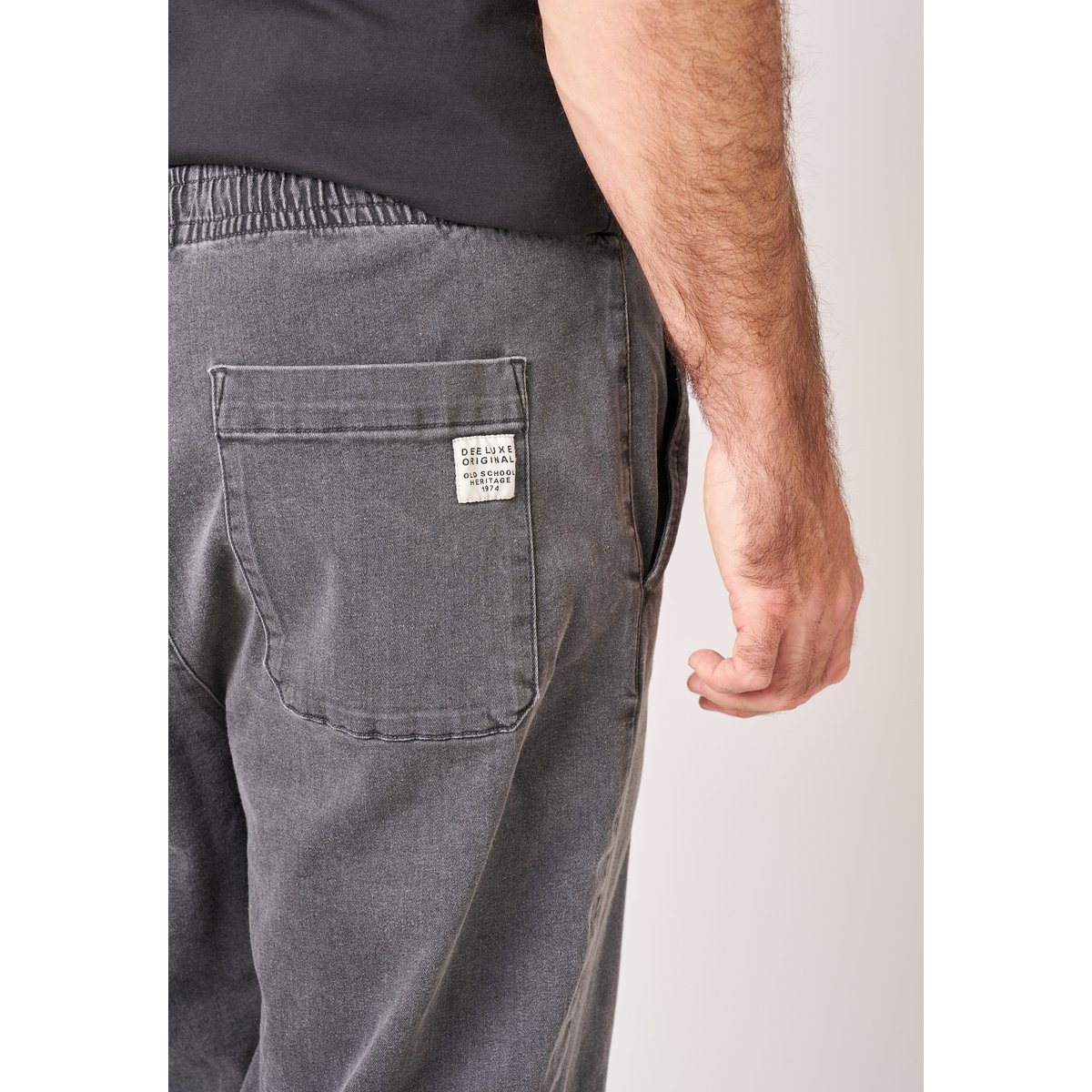 Pantalon relaxed homme en coton denim GIANO grey, DEELUXE