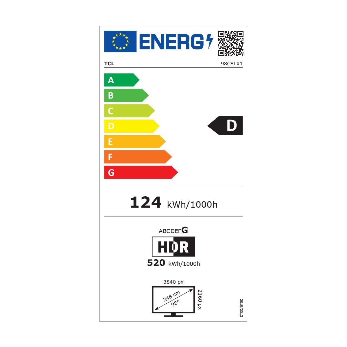 TV Mini LED 98C89L (2026) 98" (248 cm) - 144 Hz, système sonore Bang & Olufsen couleur unique, TCL