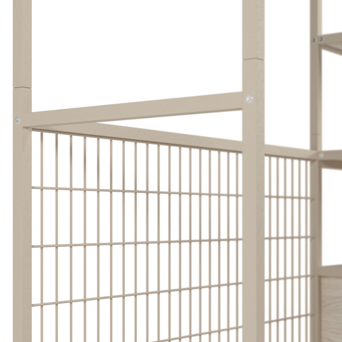 Dressing ouvert modulable 2 éléments en métal et bois L140xH179,5cm - AQABA beige, DRAWER