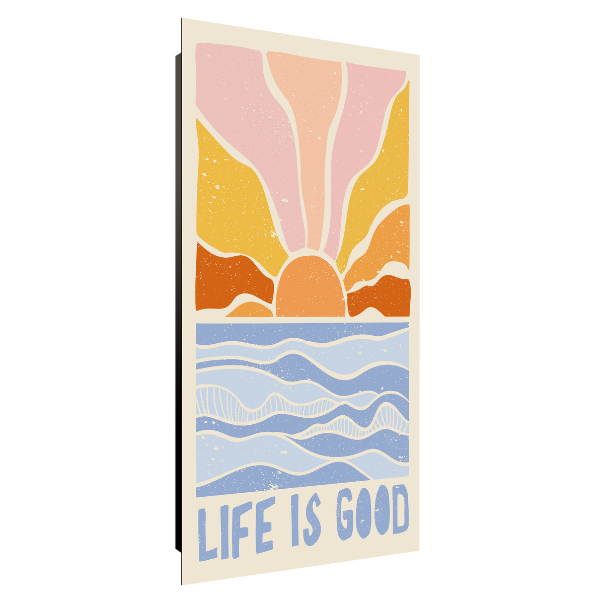 Tableau Sur Verre Synthétique Life Is Good Rétro ILLUSTRATION tableau en verre synthétique, CEANOTHE