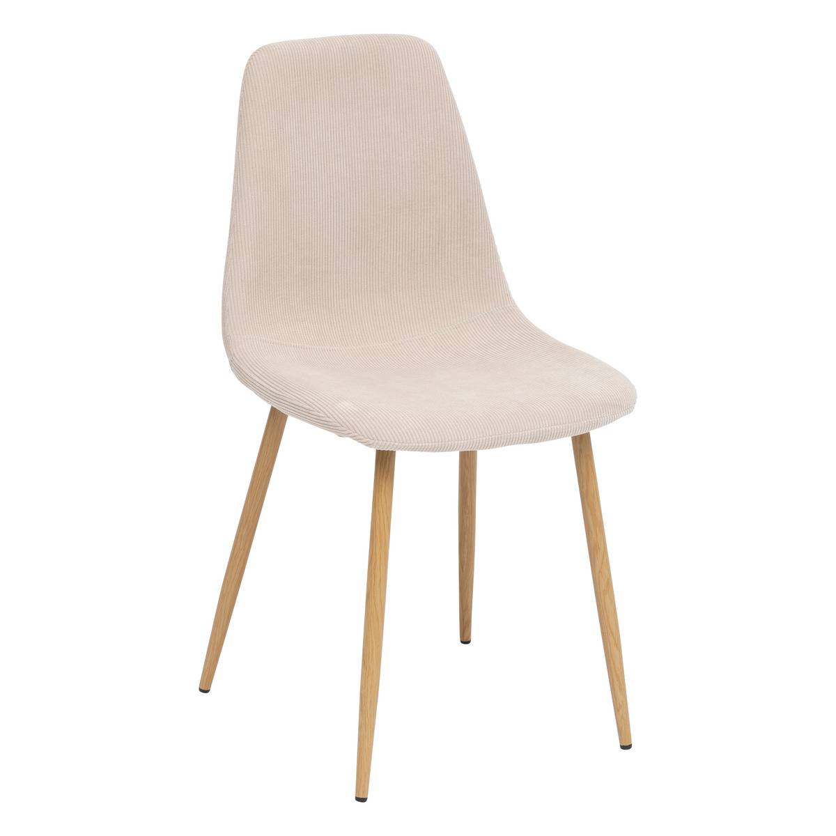 Chaise design scandinave ROKA beige, ATMOSPHERA