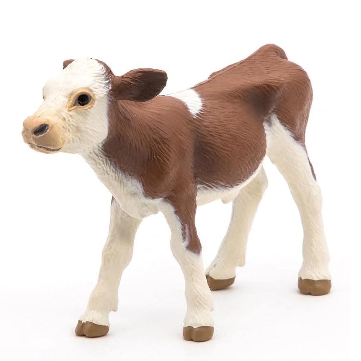 Figurine veau Simmental marron, PAPO