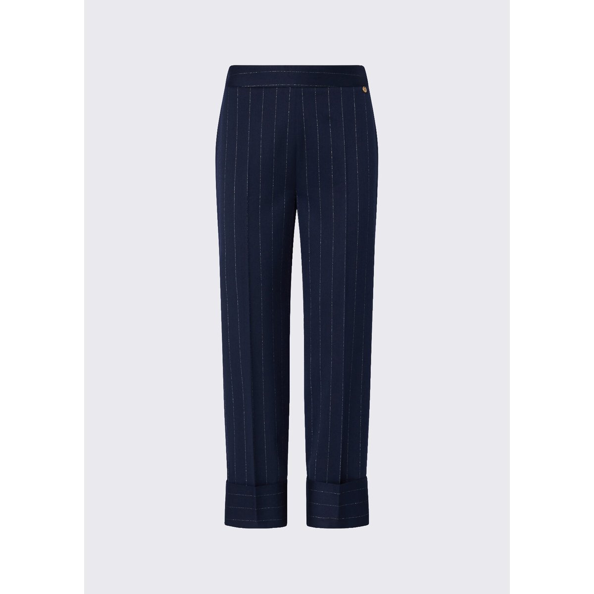 Pantalon cigarette à fines rayures bleu à rayures craie, LIU JO