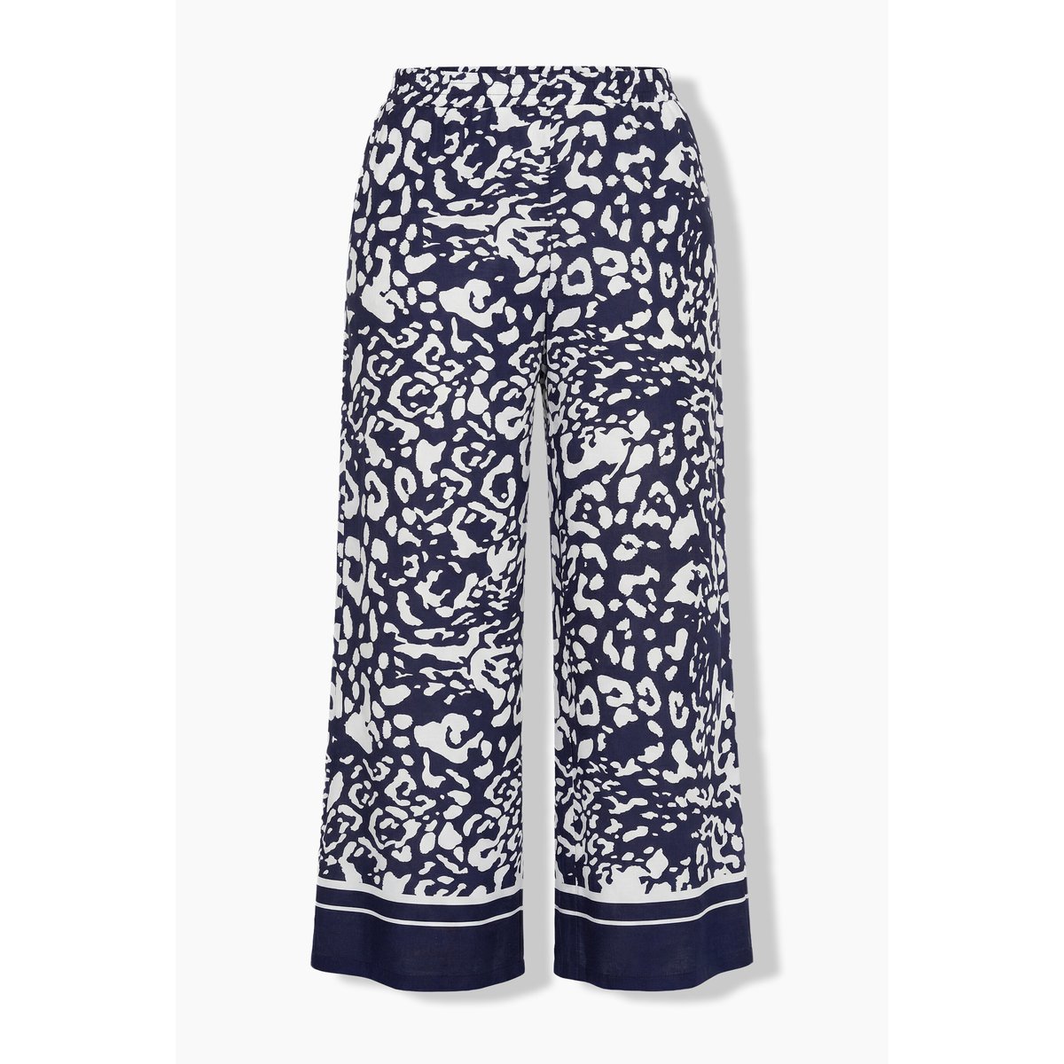 Pantalon à enfiler, jambe large marine, ULLA POPKEN