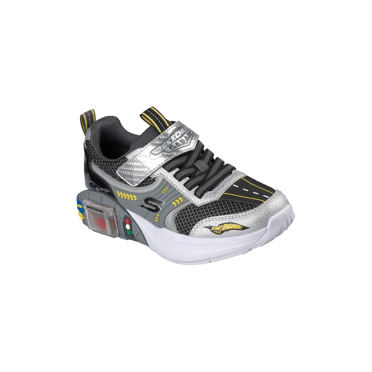 Basket à Lacets Garage argent - noir, SKECHERS