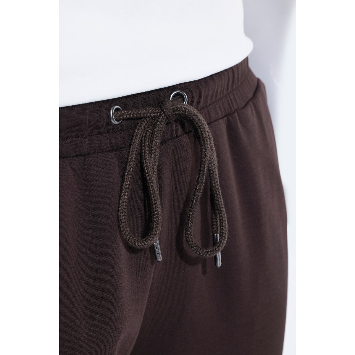 Pantalon longueur 3/4 et jambe large acajou, ULLA POPKEN