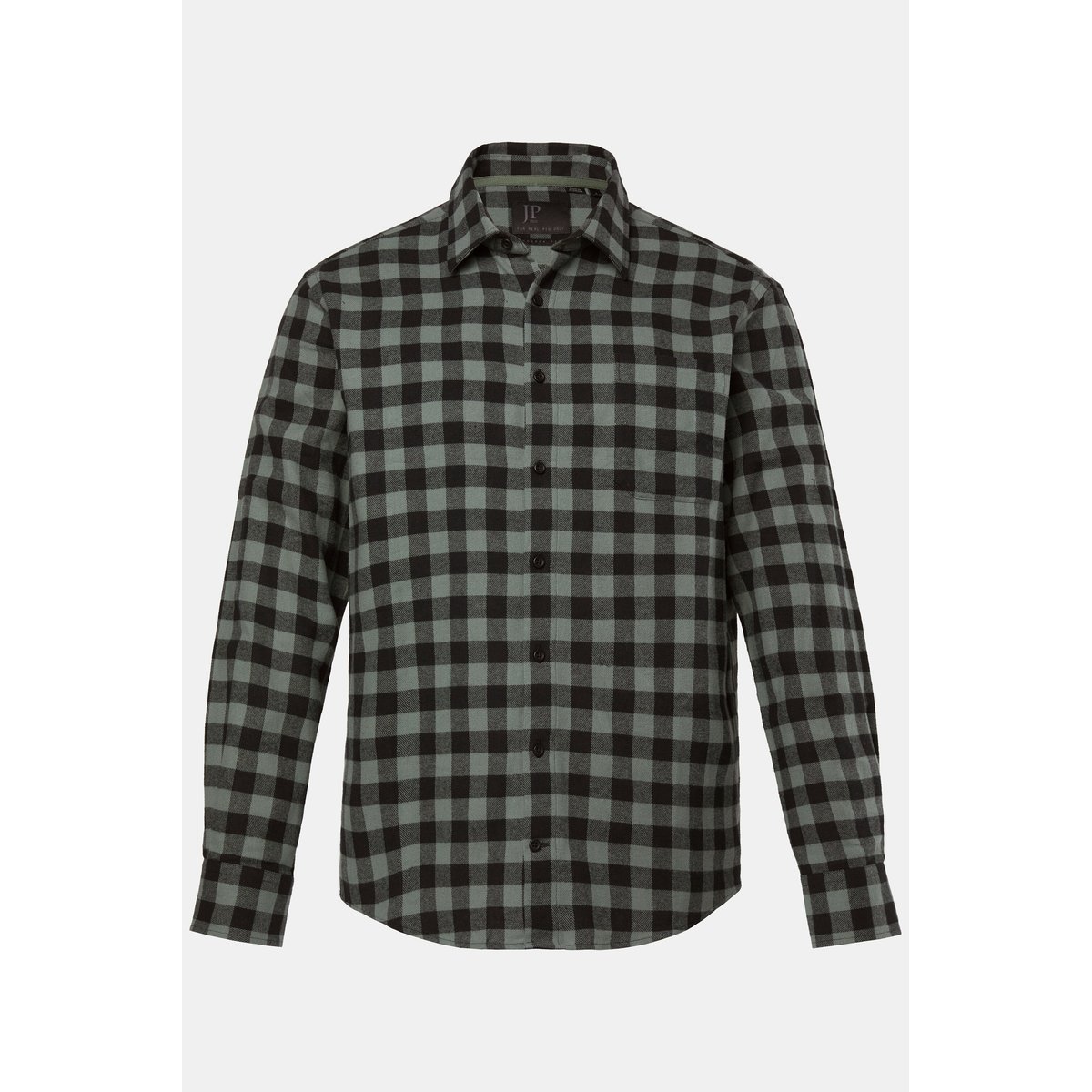 Chemise en flanelle à carreaux eucalyptus vert, JP1880